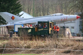 Wernesgr&uuml;ner Schienen-Express und Raumfahrtausstellung
